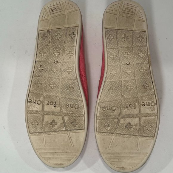 TOMS Bubblegum Pink Kids 5Y Slip On Espadrilles Good Condition - Picture 13 of 15